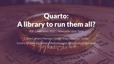 Quarto: a library to run them all? A collaborative exercise to use, learn and assess quarto for authoring reproducible documents in different scenarios featured image